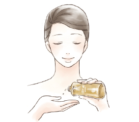 ごまくりあ化粧水ご使用イメージ(ステップ1)