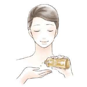 ごまくりあ化粧水ご使用イメージ(ステップ1)