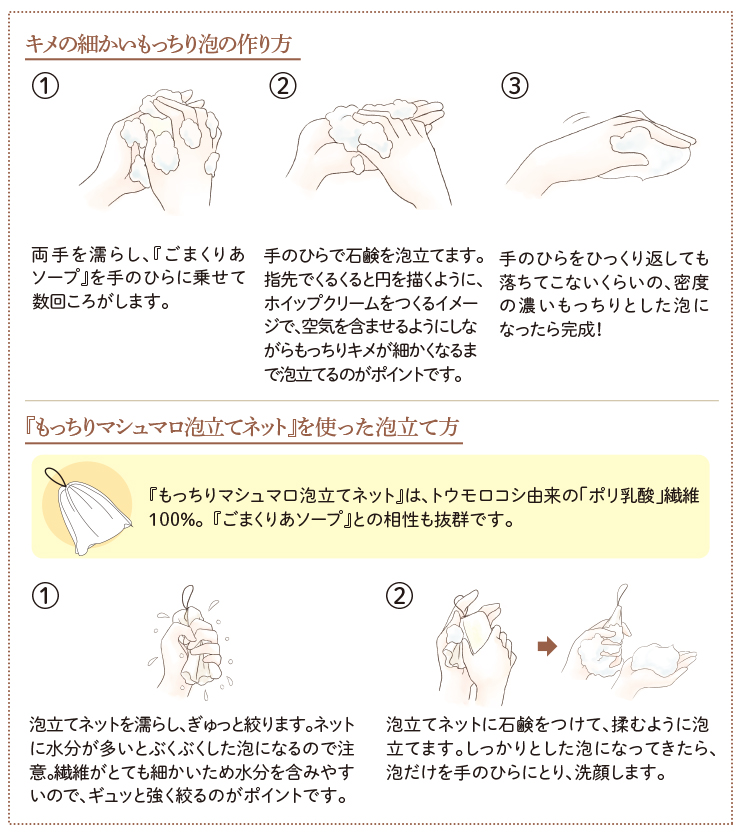 もっちり泡の作り方